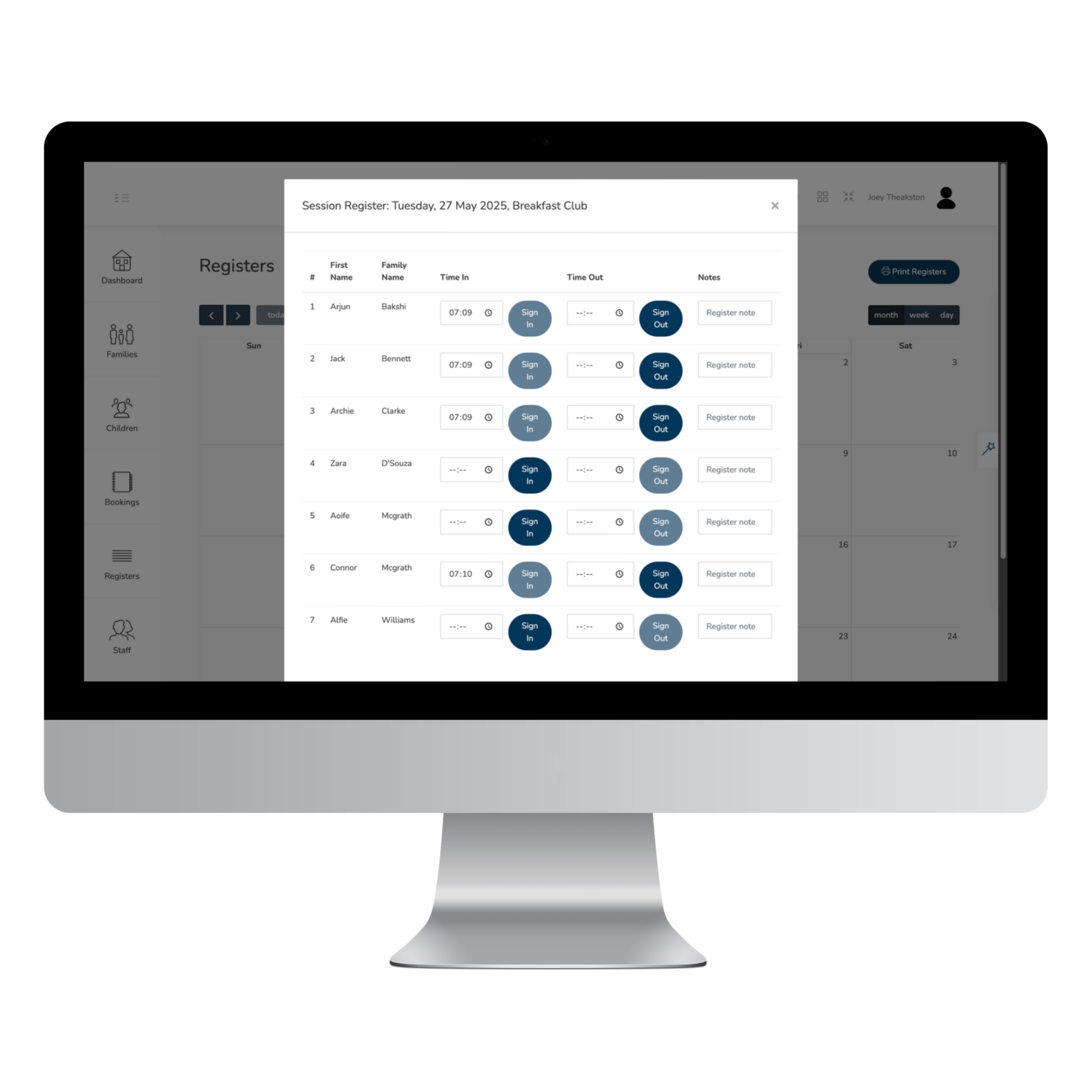 Register Overview Interface